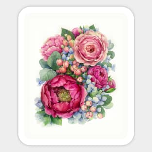 Bright peonies Sticker